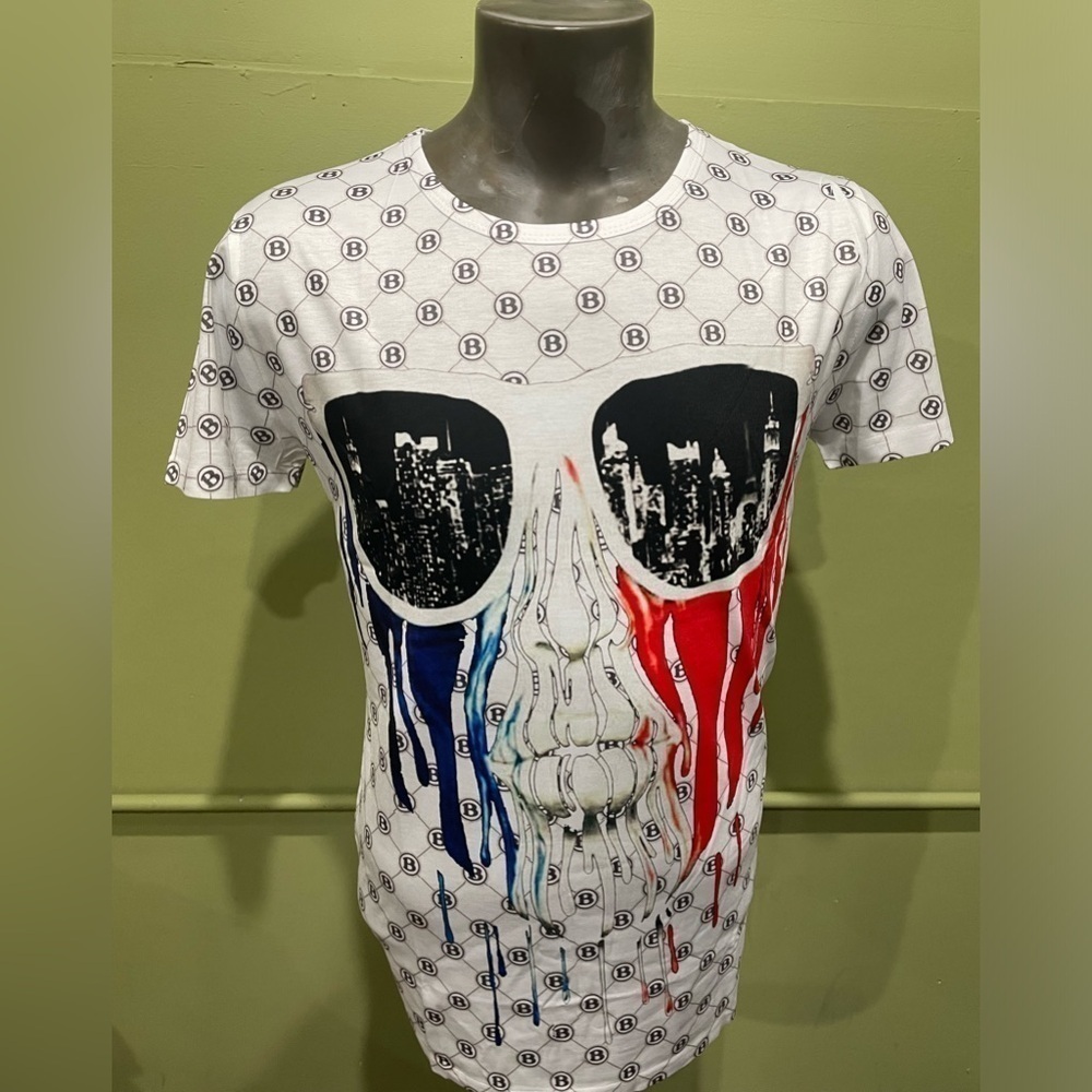 Barabas t-shirt crewneck white modern fit s/s